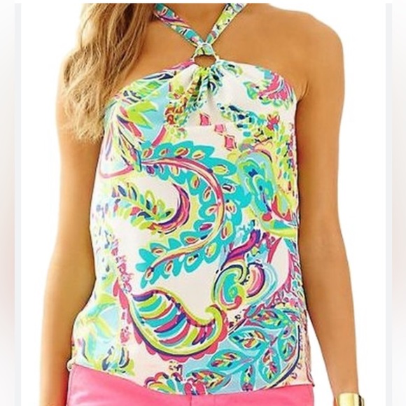 Lilly Pulitzer Cassandra Silk Top - Picture 1 of 10